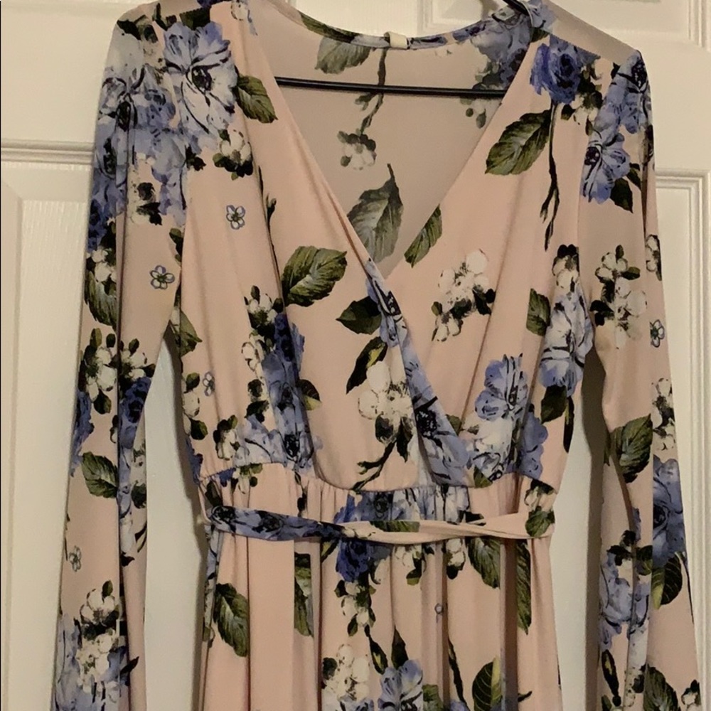 Maternity Pink and blue floral